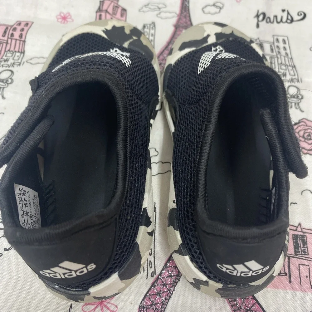 Adidas Kids Water Shoes Size 6K Black Mesh Camo Slip On Beach